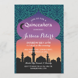 Quinceanera Arabian Nights Födelsedagsfest Inbjuda Inbjudningar