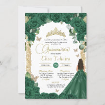 Quinceanera Birthday Emerald Grönt Ro