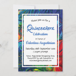 Quinceañera Birthday Retro Personlig Inbjudningar