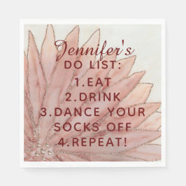 Quinceanera Blommigt Do List Napkins Pappersservett