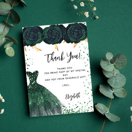 Quinceanera-blommigtar för att klä ut gröntar tack inbjudningar