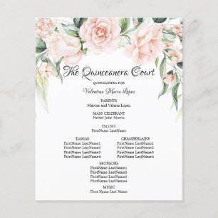 Quinceanera-Blommigten för Rosa