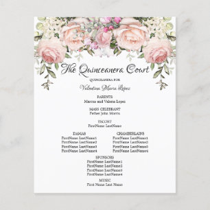 Quinceanera-Blommigten för Rosa