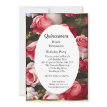 Quinceanera-blommor röd vit ros Birthday