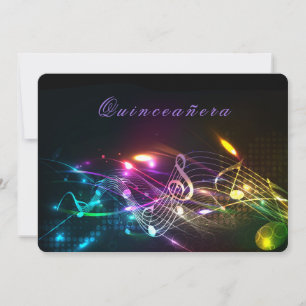 Quinceañera Bright Neon Ljus Inbjudningar