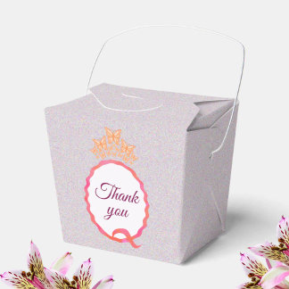 Quinceañera Butterfly Crown Squiggle Thank You Presentaskar