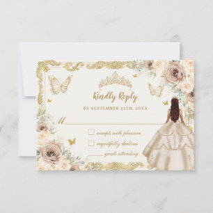Quinceañera Champagne Blommigt Dress Princess Guld OSA Kort