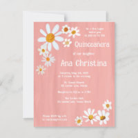 Quinceañera Cute Daisy Bouquet Handmålad Anpassnin
