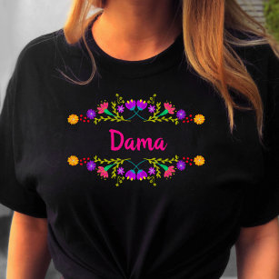 Quinceanera Dama Mexican Fiesta Black Birthday T Shirt