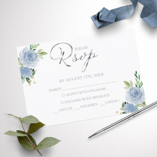 Quinceanera Dusty Blue Responcard