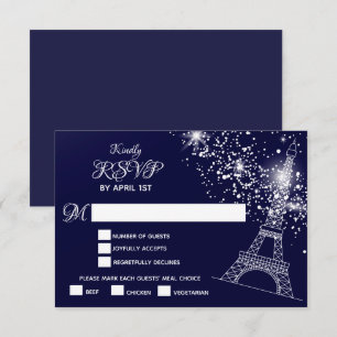 Quinceañera Eiffel Torn Starry Night Himlar OSA Kort