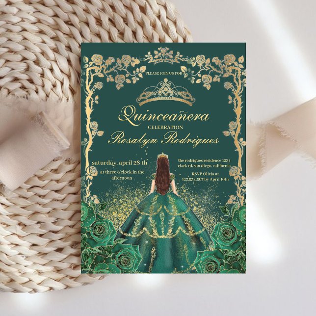 Quinceanera Emerald Beauty och best Quinceanera Inbjudningar (Skapare uppladdad)