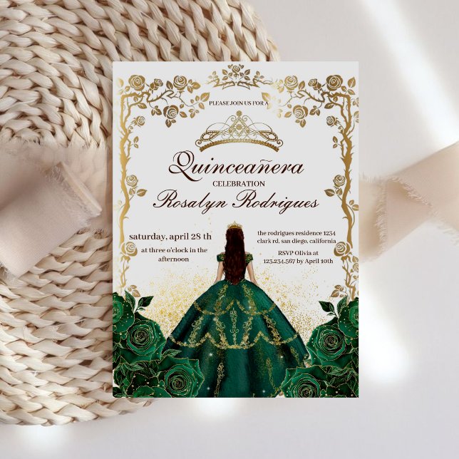 Quinceanera Emerald Beauty och best Quinceanera Inbjudningar (Skapare uppladdad)