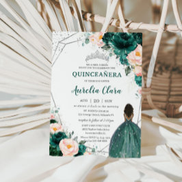 Quinceañera Emerald  Blommigt Brown Princess Inbjudningar
