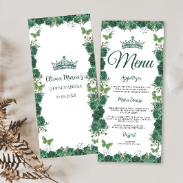 Quinceañera Emerald Grönt Blommigt Butterflies Tia Meny
