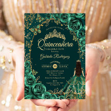 Quinceanera Emerald Grönt Guld
