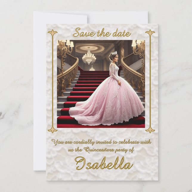 " QUINCEANERA FEST INVITATION " INBJUDNINGAR (Framsida)