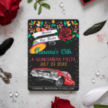 Quinceanera fiesta blommigt lowrider & röd ros