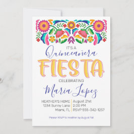 Quinceañera Fiesta födelsedagsfest inbjudan