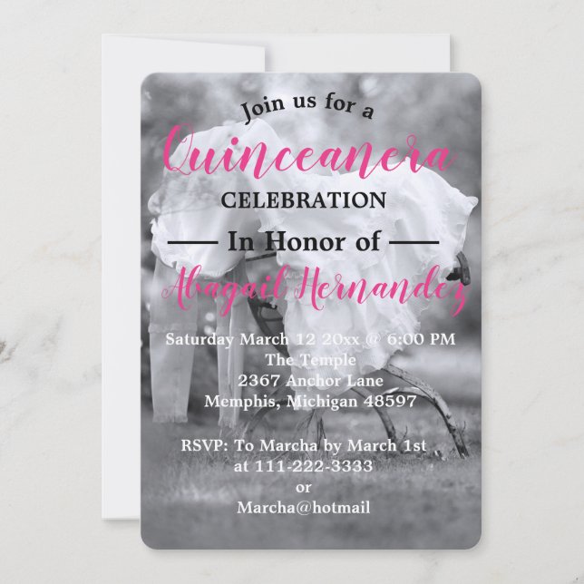 Quinceanera Firande Julkort (Framsida)