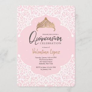 Quinceañera firandeinbjudan inbjudningar