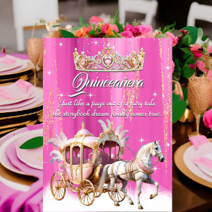 Quinceanera Födelsedag Rosa Guld Silver Kärra Inbjudningar