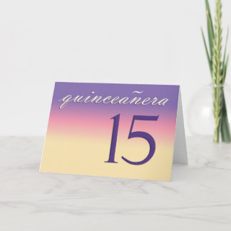 Quinceanera födelsedagkort kort