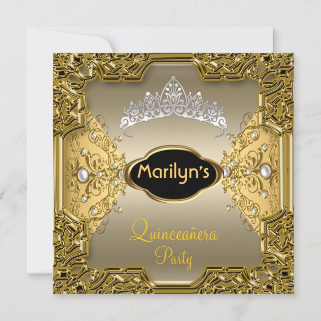 Quinceañera-Födelsedagsfest 15:e Inbjudningar (Framsida)