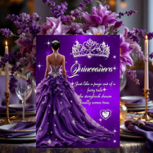 Quinceanera Födelsedagsfest Lila Dress Tiara