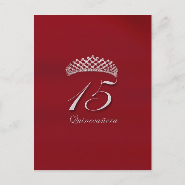 Quinceañera för 15-årsdagen vykort (Framsida)