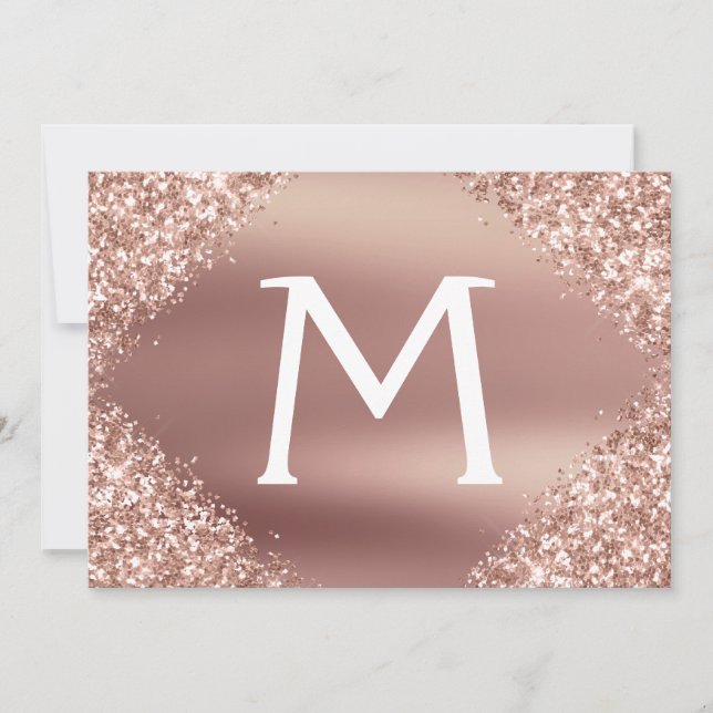 Quinceanera för ro Guld Glitter Spara datum Datumet (Framsida)
