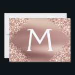 Quinceanera för ro Guld Glitter Spara datum Spara Datumet<br><div class="desc">Ro Guld -  Rosa Gnistra Faux Glitter Metallic Foil Quinceanera Firande Monogram Namn och initial Födelsedagsfest Spara datuminbjudan. Denna inbjudan är perfekt för Silver Gnistra Glitter Quinceanera Party att tittar fira i Rosa ros Guld.</div>