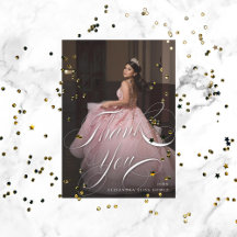 Quinceanera-fotokort för Tack