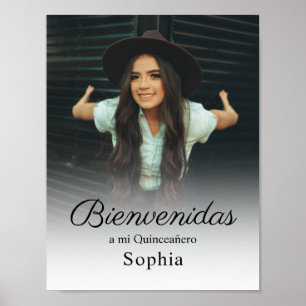 Quinceanera-fotovälkomstPoster för enkel Anpassnin Poster