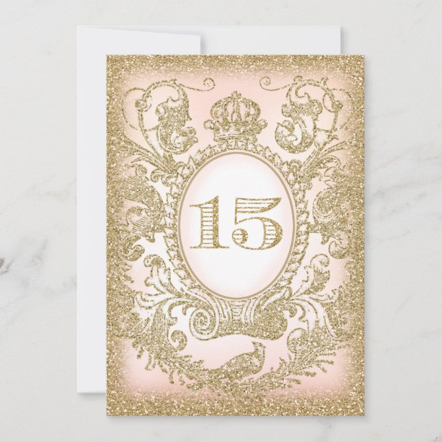 Quinceañera Gång på Time Princess Inbjudan 3 (Framsida)