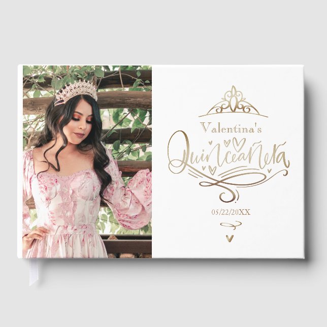 Quinceañera-gästbok Gästböcker (Framsida)