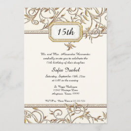 Quinceañera Glamour Gamla Hollywood Mis Quince Año Inbjudningar