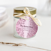 Quinceanera Glitter Rosa Metallic 15:e födelsedage