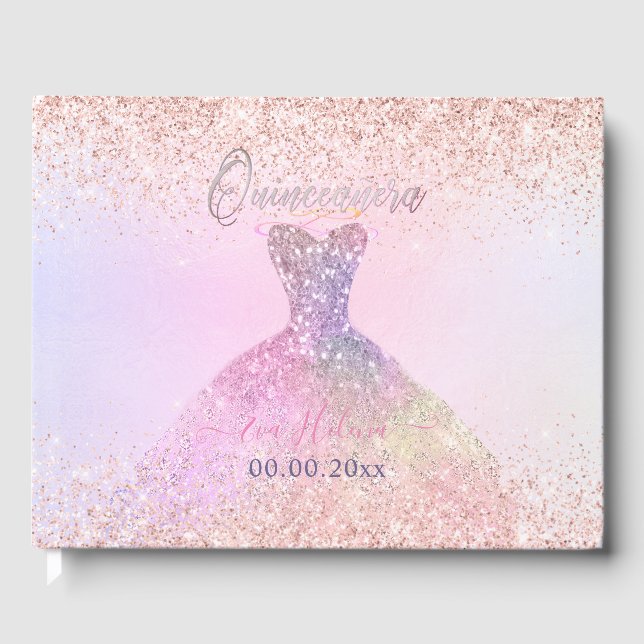 Quinceañera , Gnistra Gown, Cotton Candy Gästböcker (Framsida)