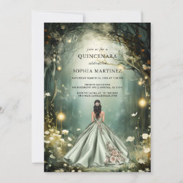 Quinceanera Gown Enchanted Forest Portal Inbjudningar
