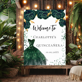 Quinceanera-grönten är välkommen poster