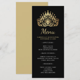 Quinceanera Guld och Black Princess Tiara Krona Meny