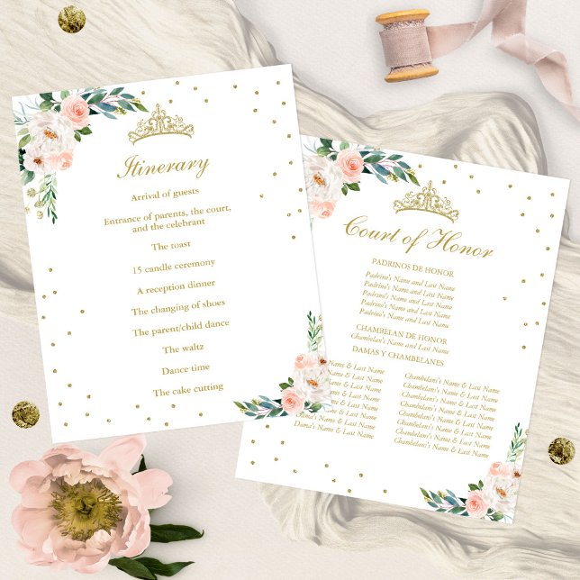 Quinceañera Hedersdomstol Och Tidslinje Itinerary (Skapare uppladdad)