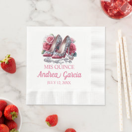 Quinceanera-högklackade skor pappersservett