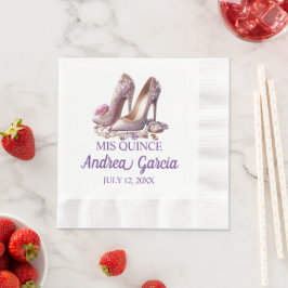 Quinceanera-högklackade skor pappersservett