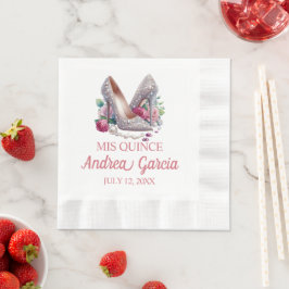 Quinceanera-högklackade skor pappersservett