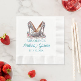 Quinceanera-högklackade skor pappersservett