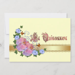Quinceanera-inbjudan 15:e födelsedag elegant inbjudningar