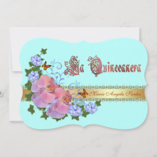 Quinceanera-inbjudan 15:e födelsedag elegant inbjudningar