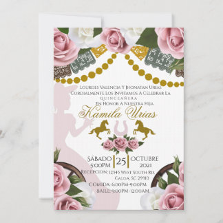 Quinceañera-inbjudan Charro Inbjudningar